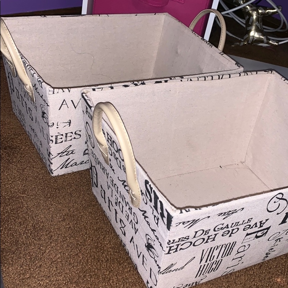 Two storage bins